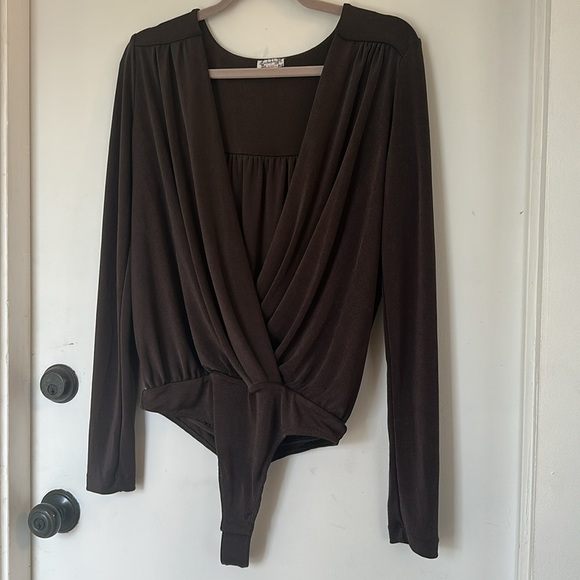 Free people intimately turnt thong bodysuit size large - Picture 3 of 8